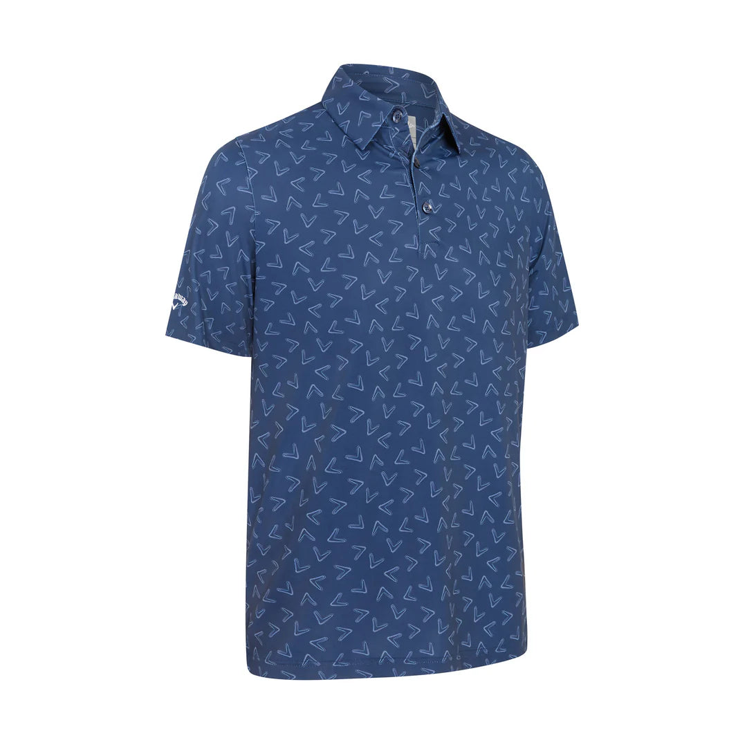 CALLAWAY All Over Large Chev POLO (Navy)