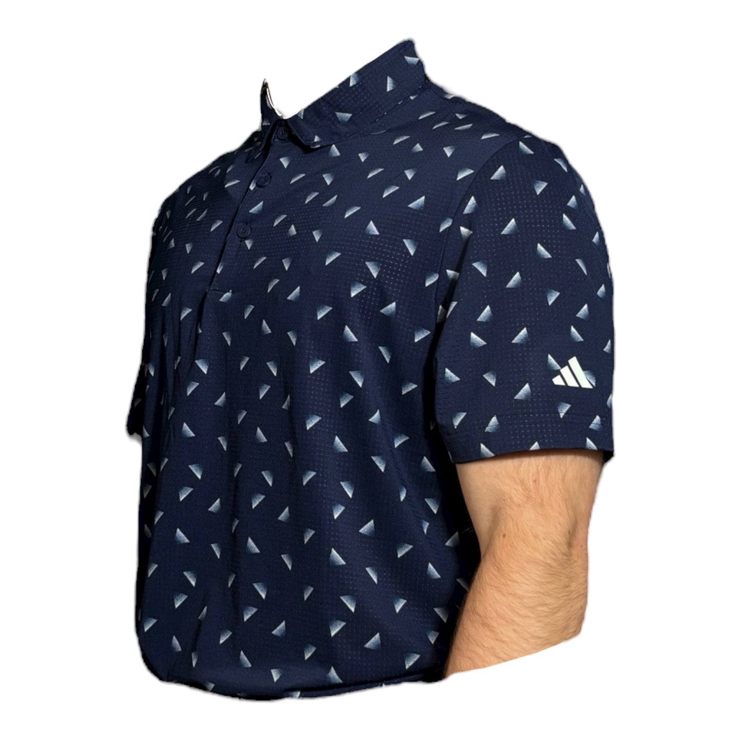 Adidas Allover Golf Polo Shirt (Dark Blue)