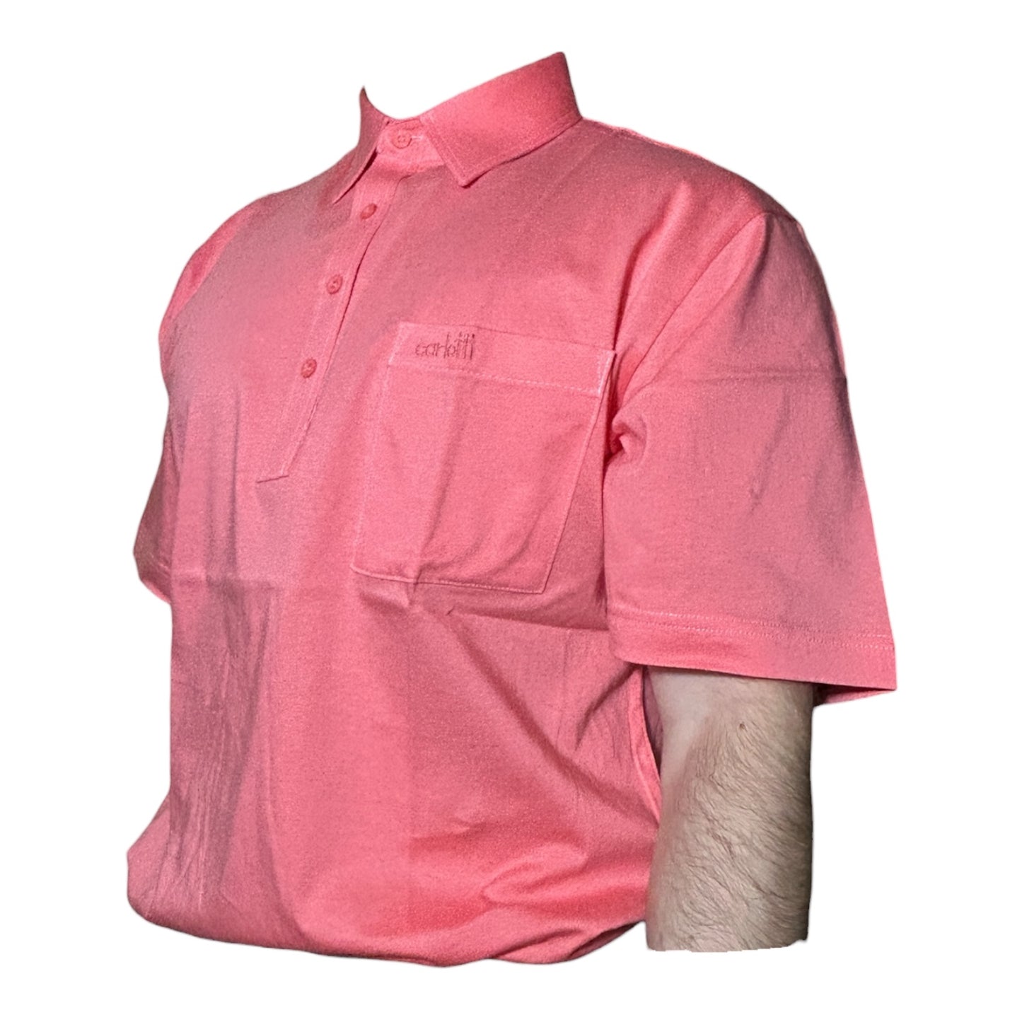 Carlotti Retro 100% Cotton Polo (Light Pink) (Medium Only) (Fits like a L)