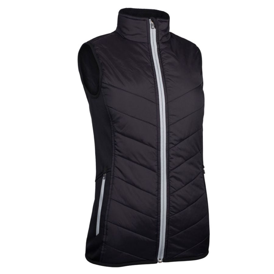 Ladies Sunderland Tania Golf Gilet (Black/Silver) (Medium Only)