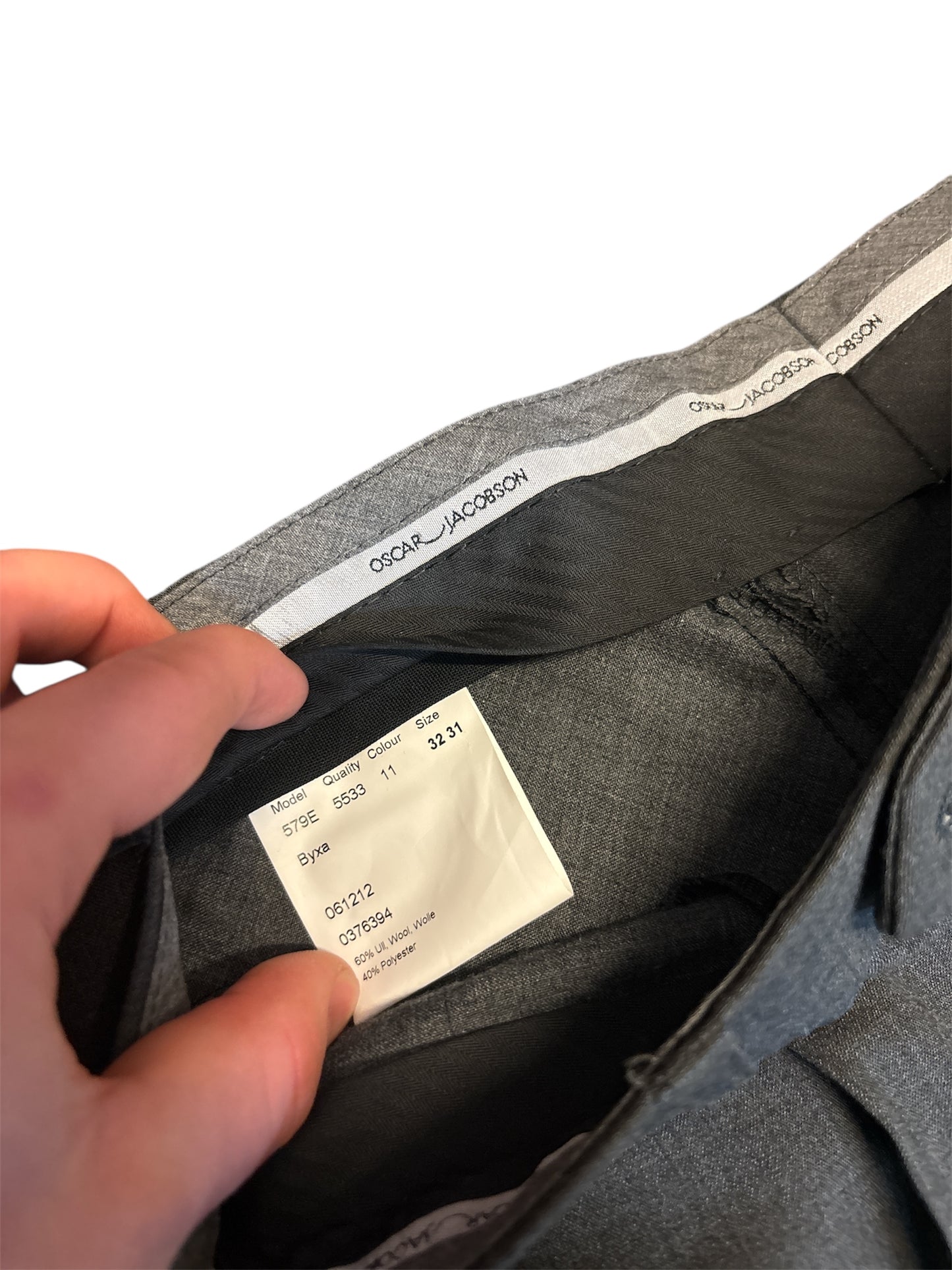 Clearance Oscar Jacobson Golf Trousers (Shop Displayed Wear) (W32/L31)