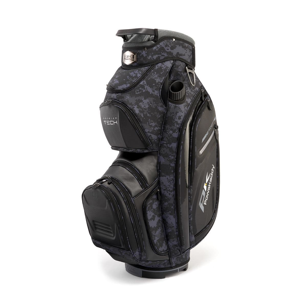 POWAKADDY Premium Tech Cart Bag (Camo Black/Grey)