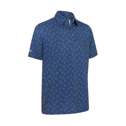 CALLAWAY All Over Large Chev POLO (Navy)