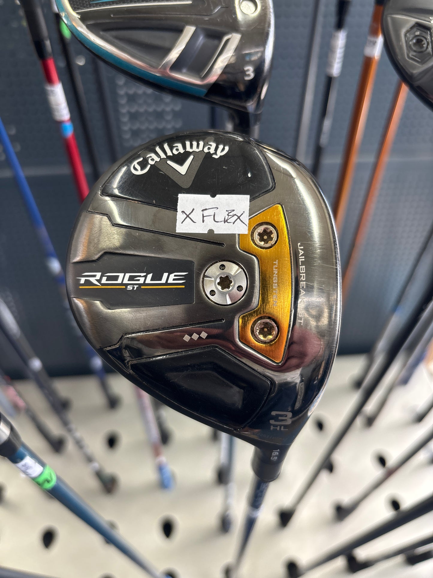 CALLAWAY Rogue ST Triple Diamond 3 WOOD HL 16.5 DEGREE (Extra Stiff FLEX) (Upgraded Shaft)