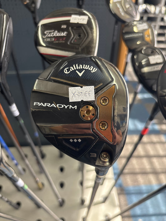 CALLAWAY PARADYM TRIPLE DIMOND TSR3 15 DEGREE 3 WOOD (STIFF FLEX)