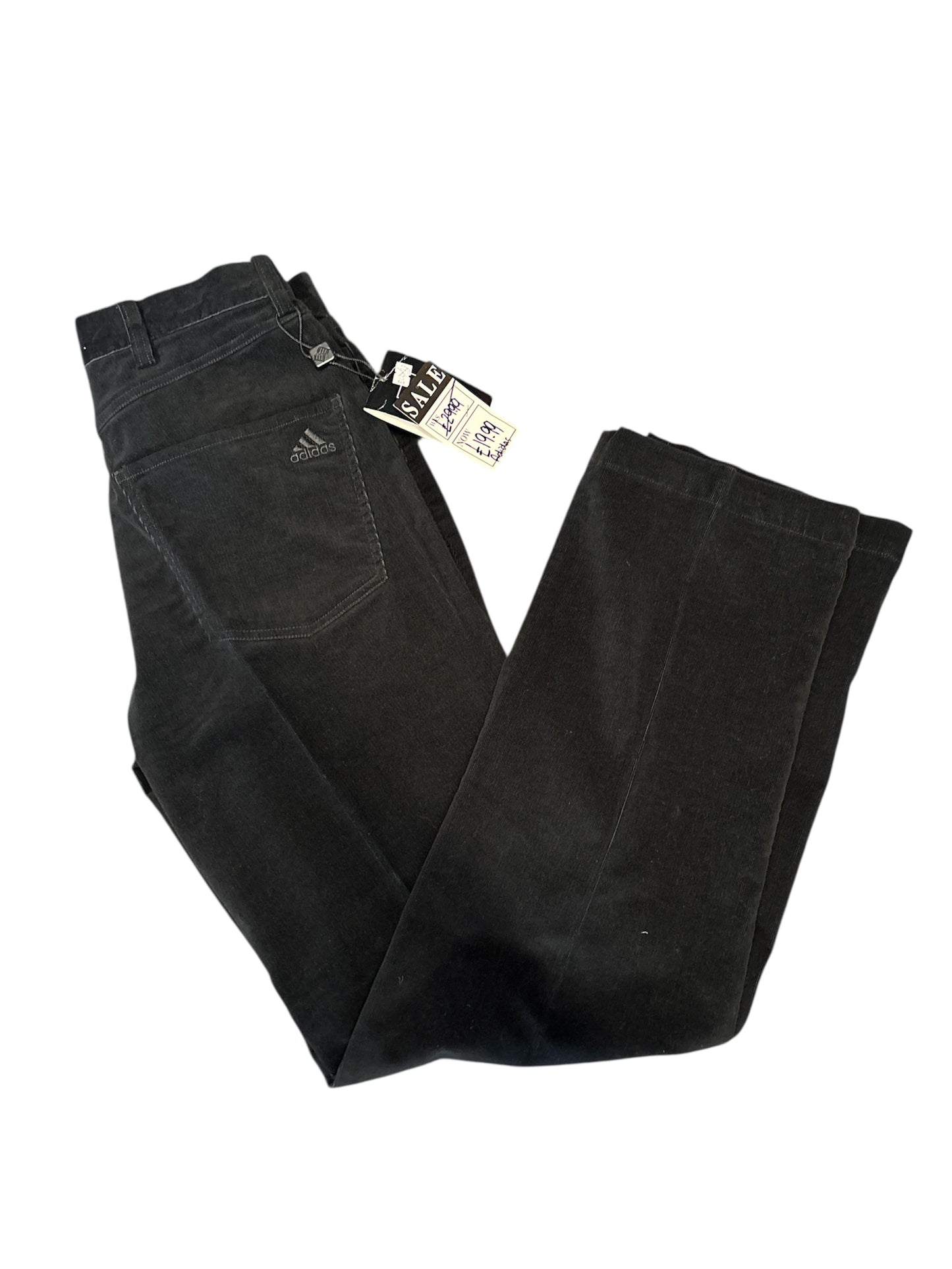 Clearance Adidas Corded Black Trousers (W30/L32) (Shop Displayed Wear)