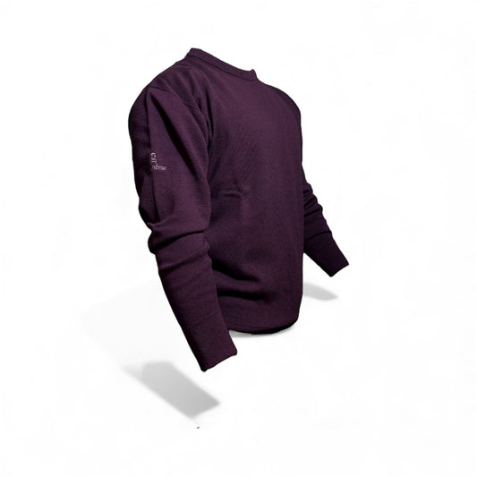 Glenbrae Lambswool Crew Neck (BlackCherry)