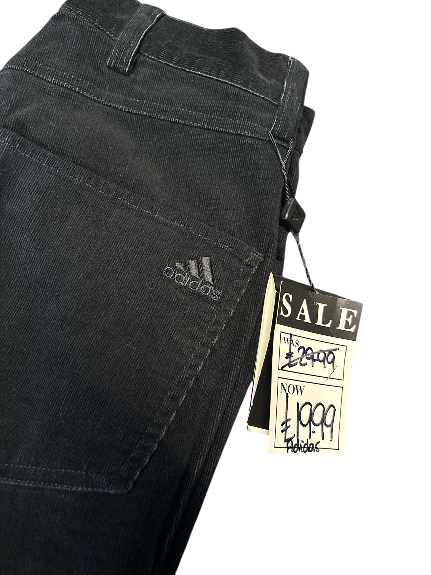 Clearance Adidas Corded Black Trousers (W30/32) (Shop Displayed Wear)