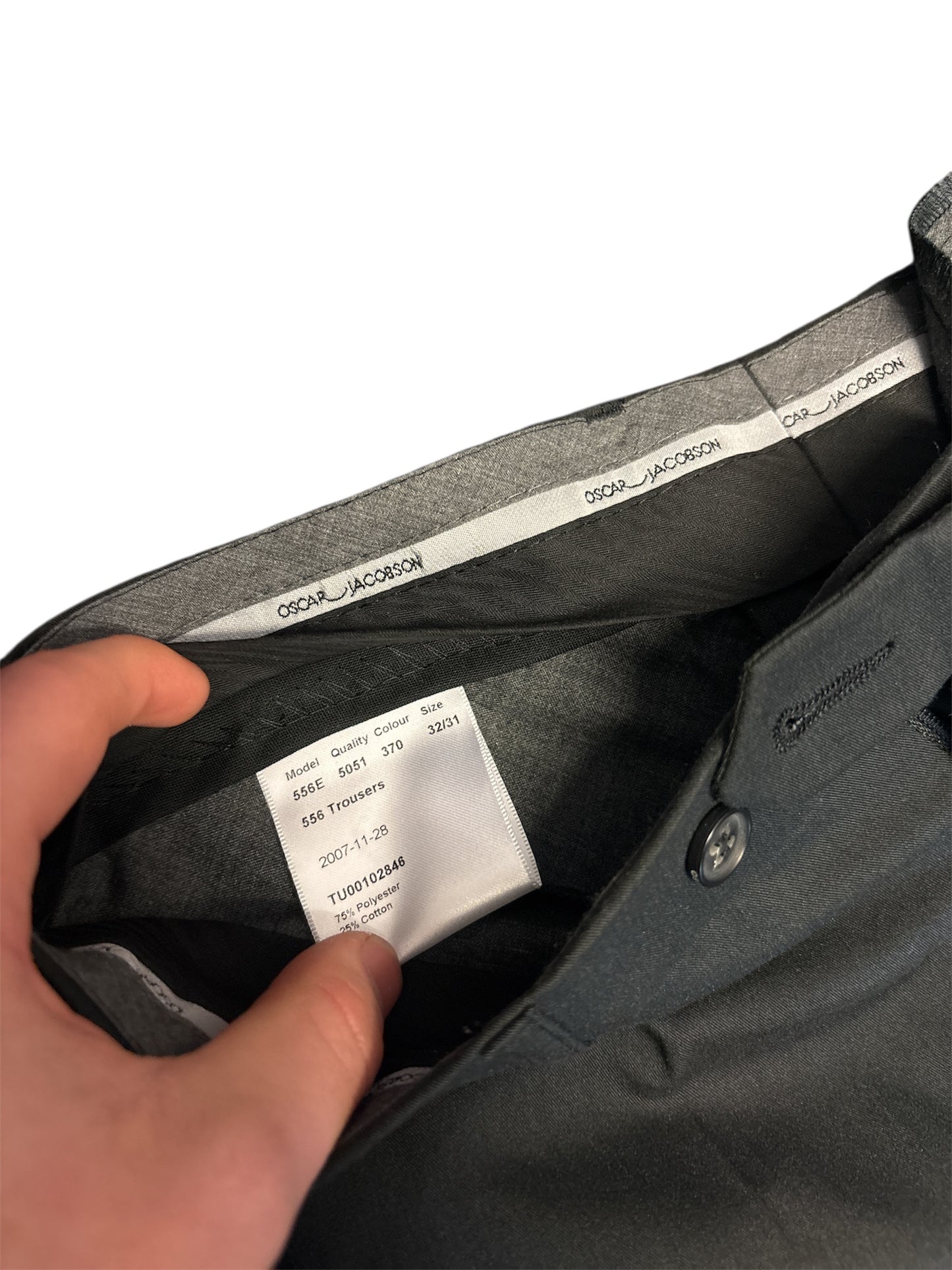 Clearance Oscar Jacobson Golf Trousers (Shop Displayed Wear) (W32/L31)