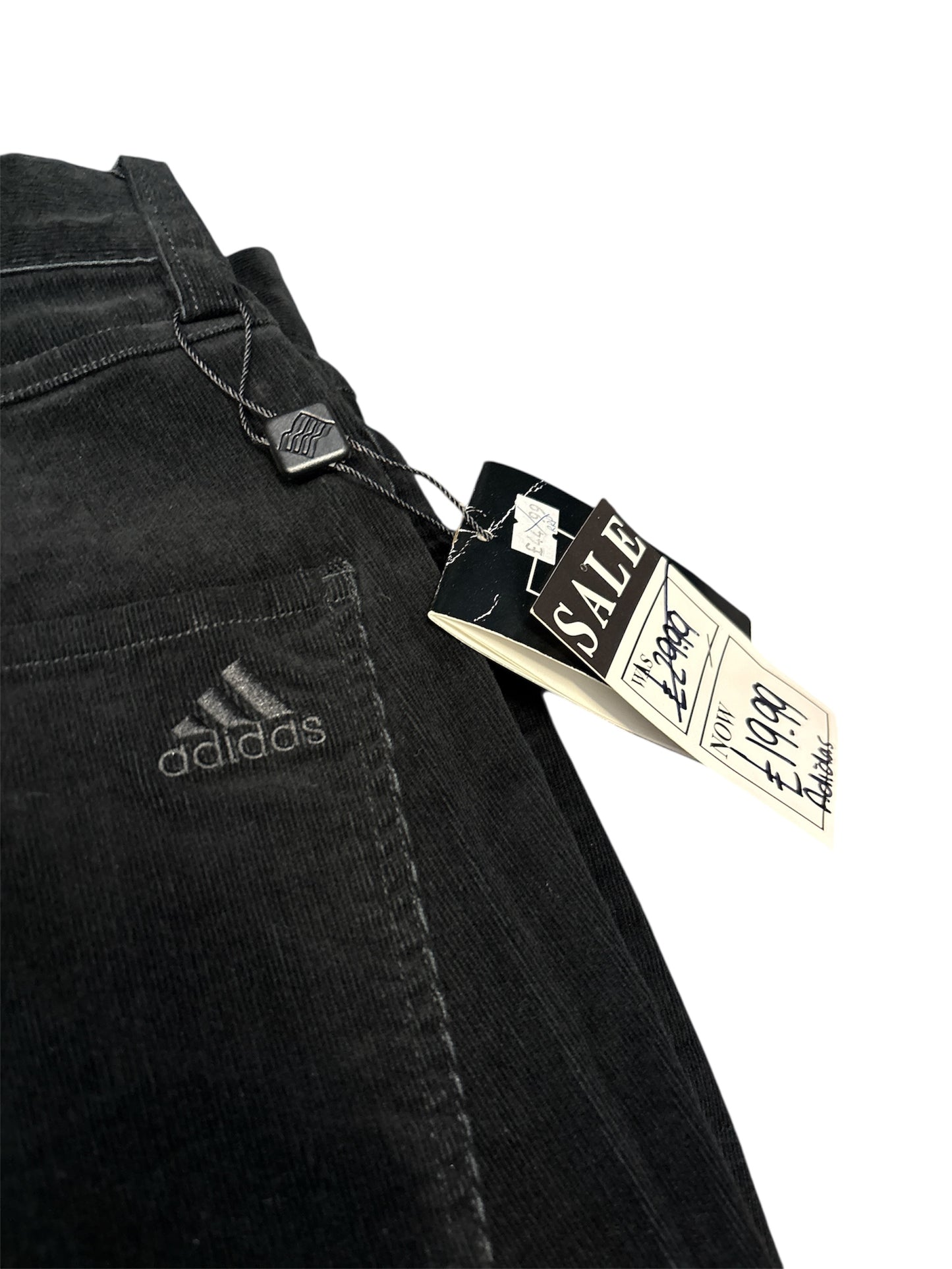 Clearance Adidas Corded Black Trousers (W30/L32) (Shop Displayed Wear)