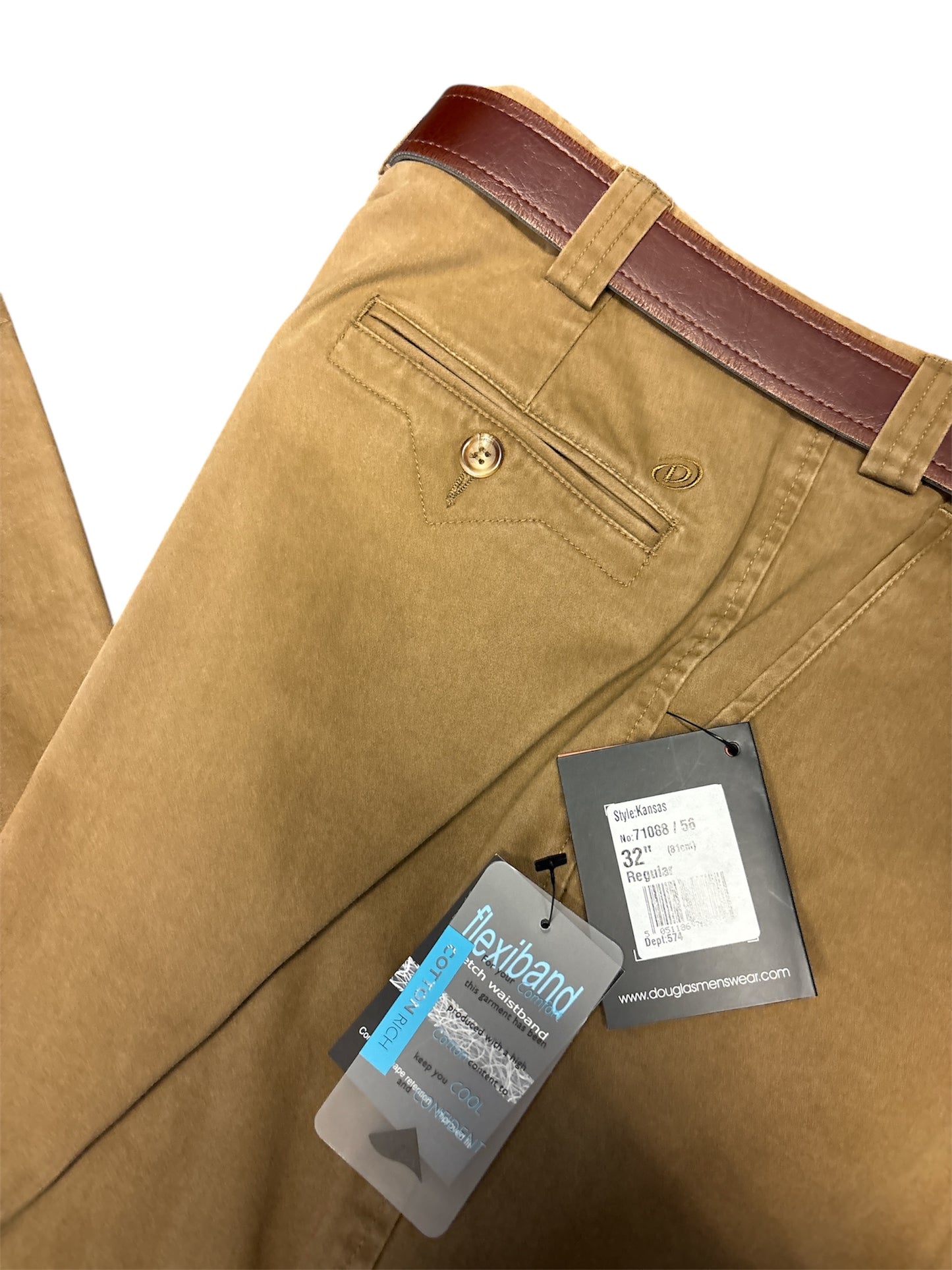 Clearance Douglas 97% cotton Golf Trousers (W32/L31) (Shop Displayed Wear)