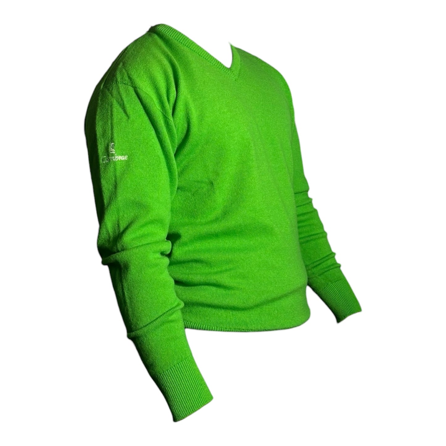 Glenbrae Lambswool V-Neck (Green) (Small Only)