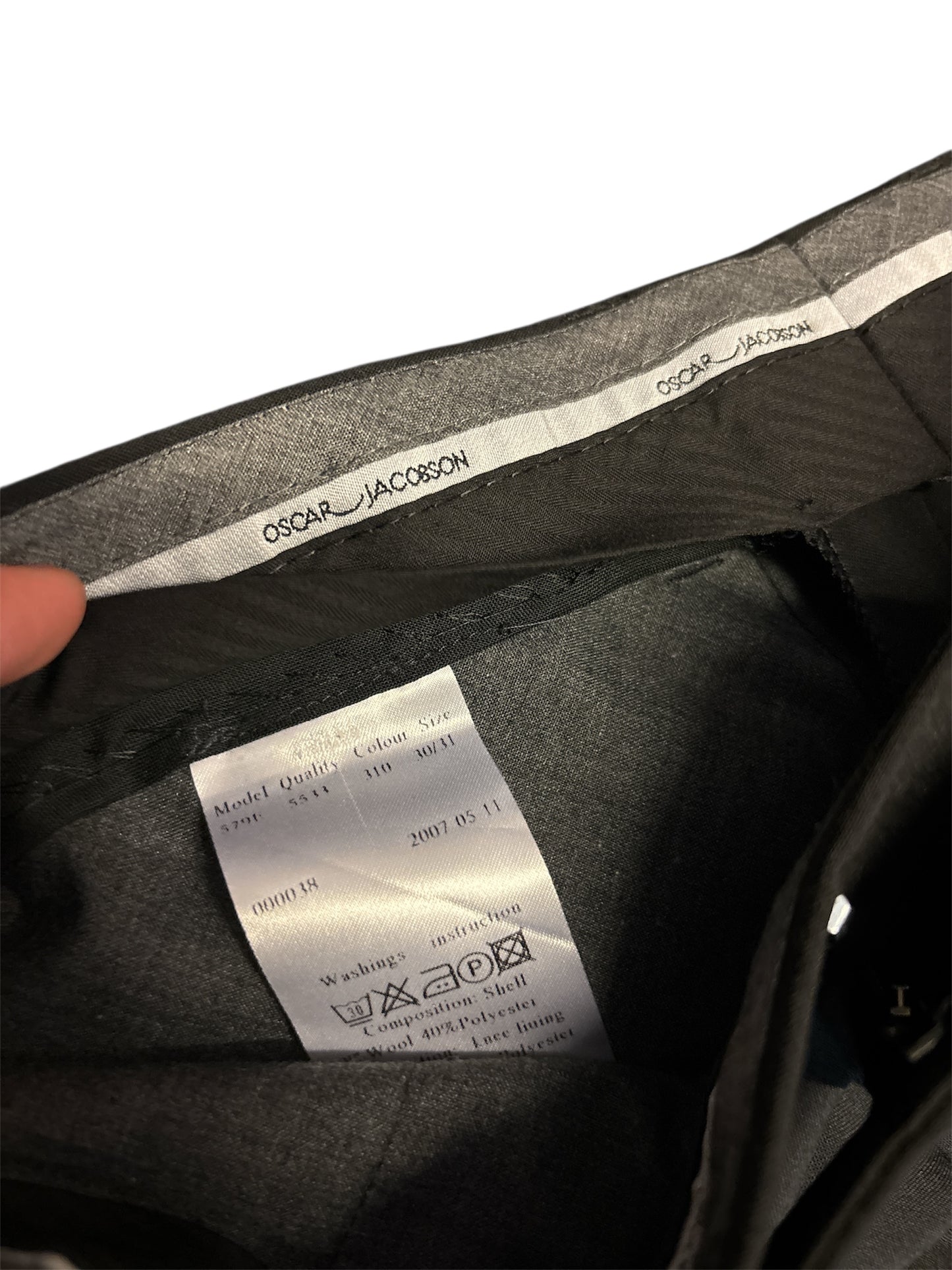 Clearance Oscar Jacobson Golf Trousers (Shop Displayed Wear) (W31/30)