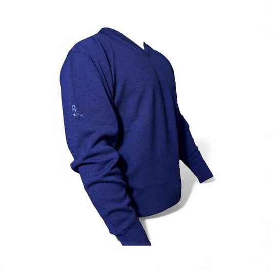 Glenbrae Lambswool V-Neck (Azure)