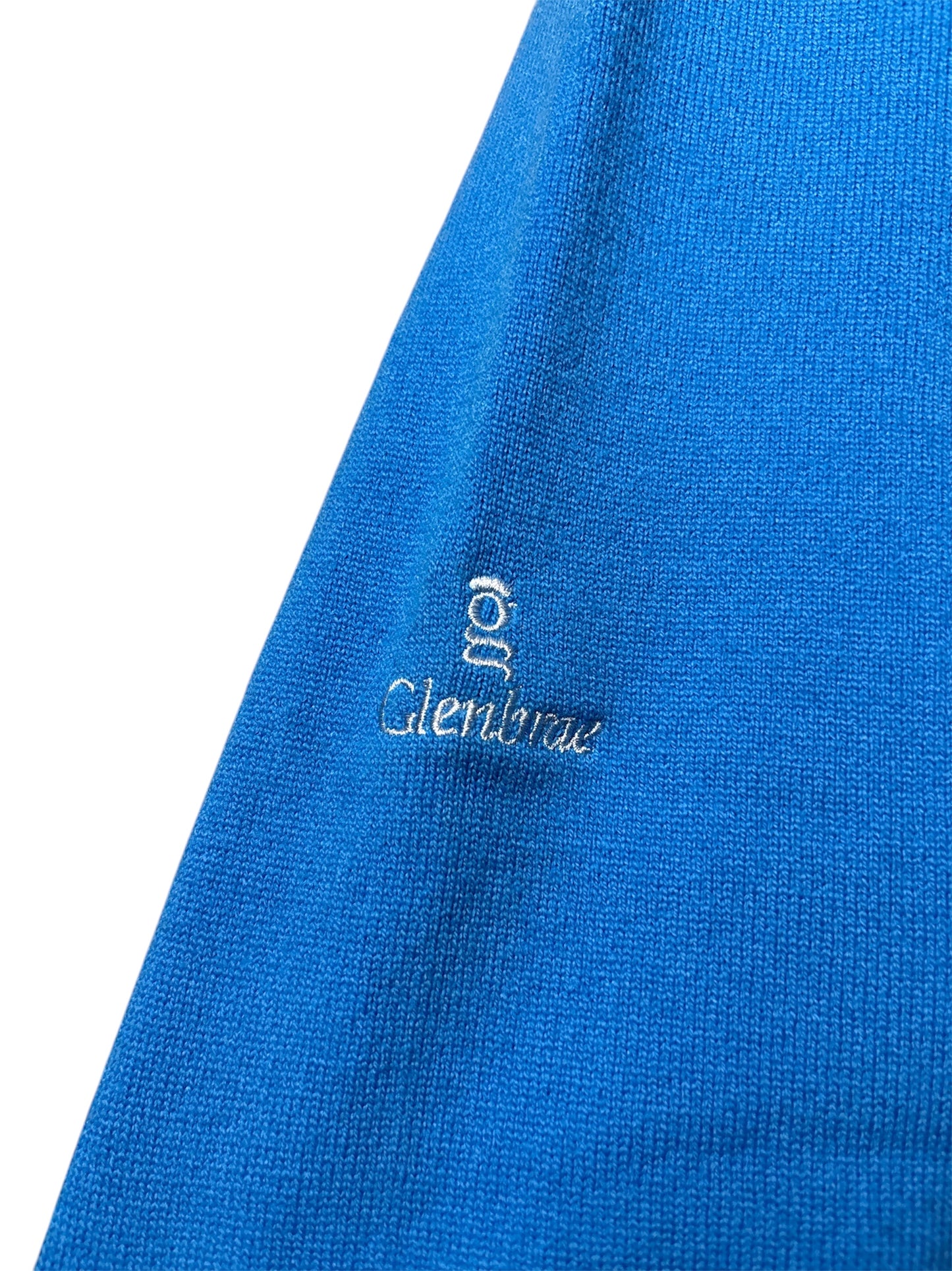 Glenbrae Lambswool Quarter Zip (Blue) (M)