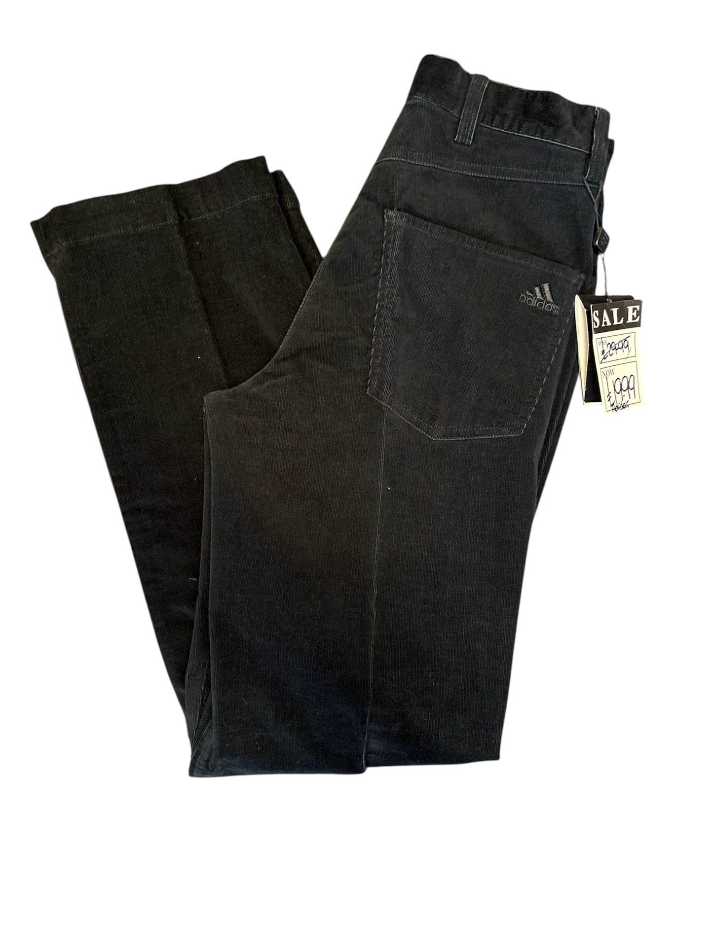 Clearance Adidas Corded Black Trousers (W30/32) (Shop Displayed Wear)