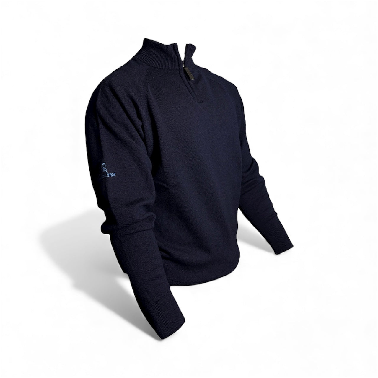 Glenbrae Lambswool Quarter Zip (Navy)