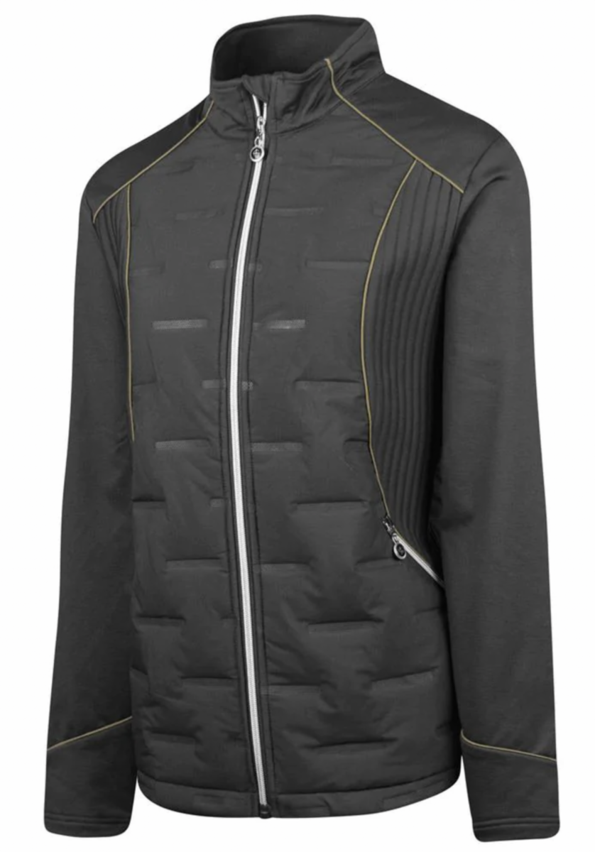 Ladies Island Green Heat Weld Padded Jacket (Black/Gold)