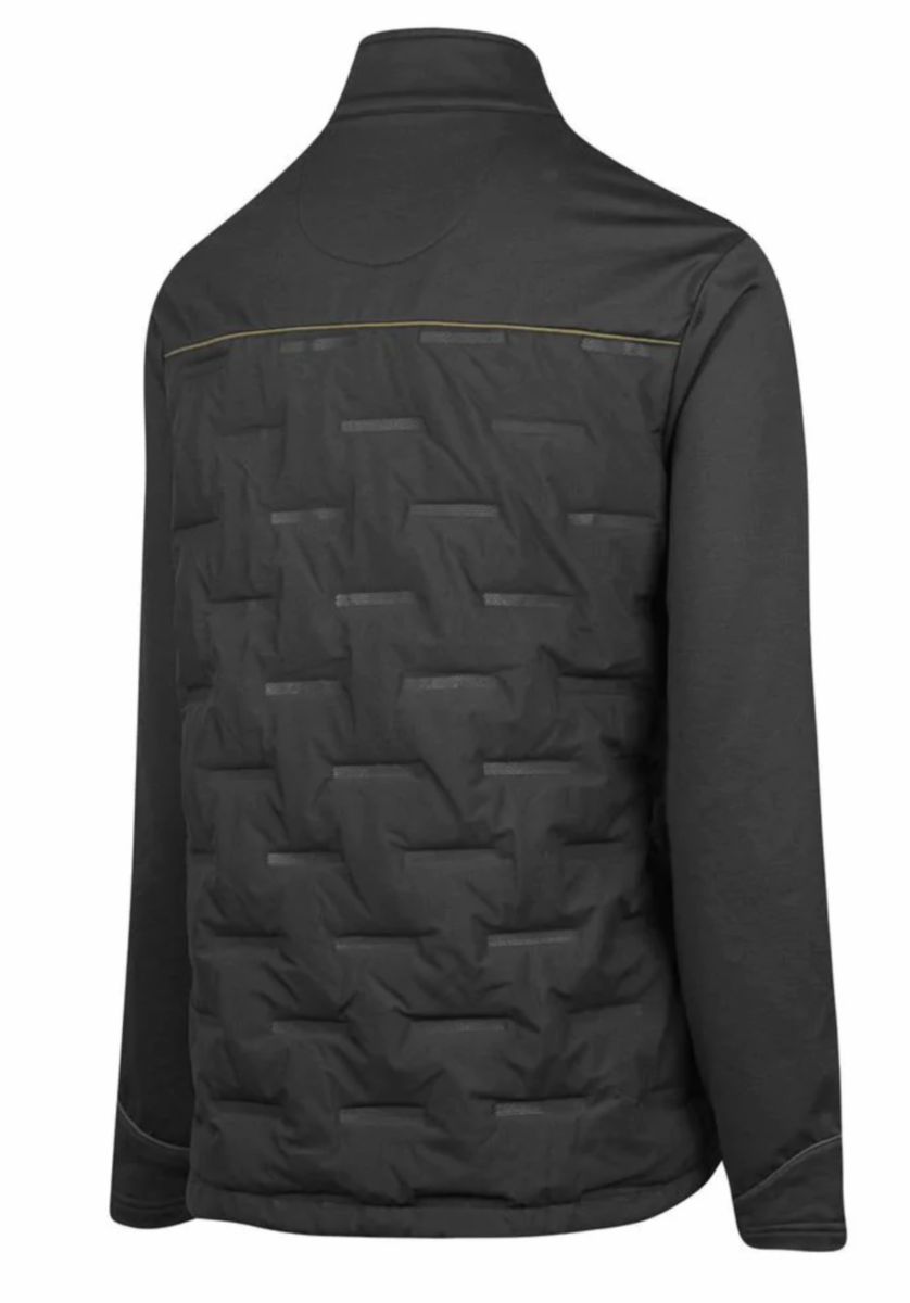 Ladies Island Green Heat Weld Padded Jacket (Black/Gold)