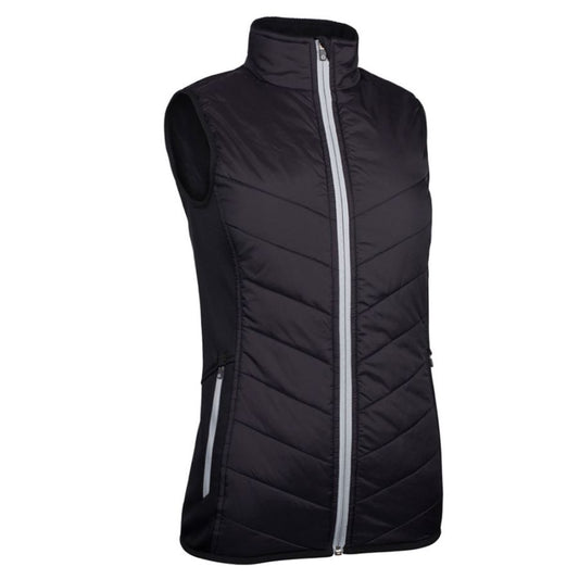 Ladies Sunderland Tania Golf Gilet (Black/Silver) (Medium Only)