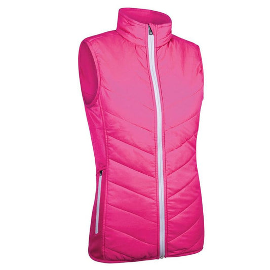 Ladies Sunderland Tania Golf Gilet (Magenta/White) (Large Only)