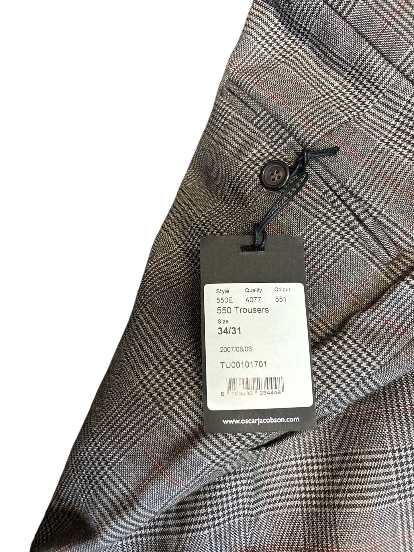 Clearance Oscar Jacobson Golf Trousers (Shop Displayed Wear) (W34/L31)