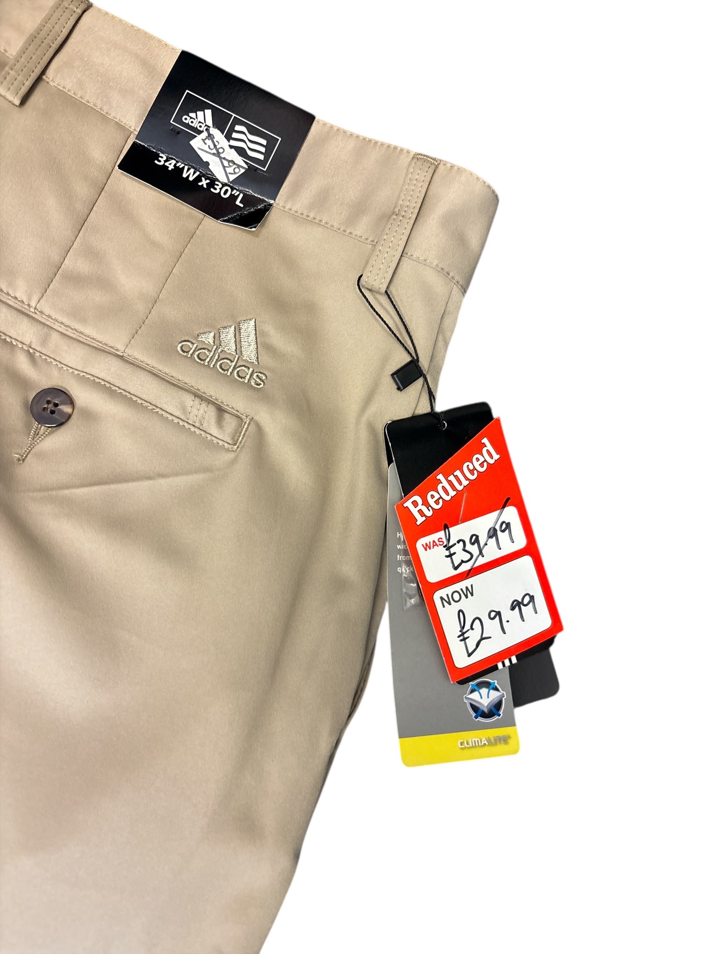 Clearance Adidas Golf Trousers (W34/L30) (Shop Displayed Wear)