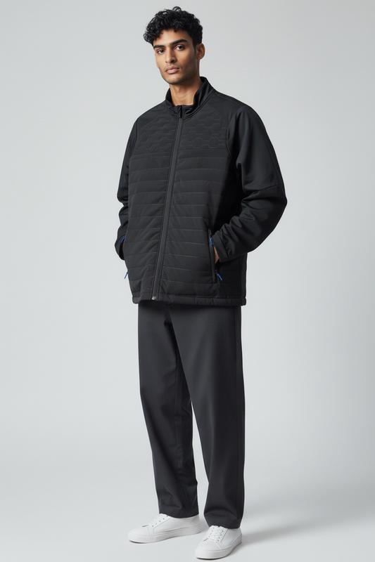 Island Green Padded Jacket Black Mens L