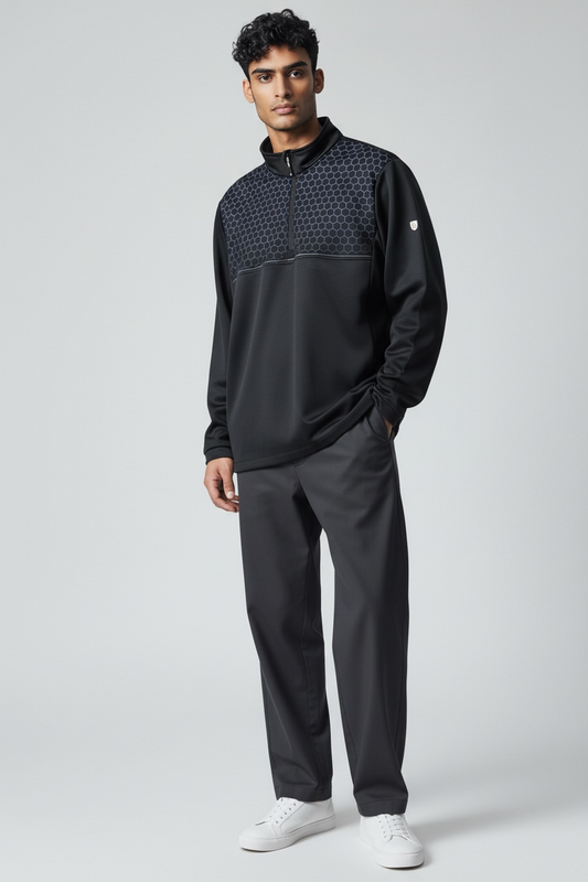 Island Green 1/4 Zip PRINTED YOKE Men’s M