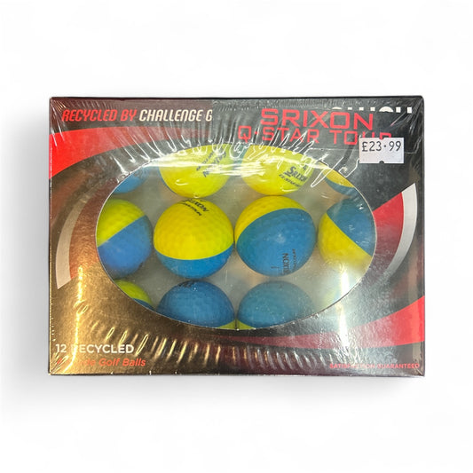 Srixon Q-Star Tour Divide Pond Wash 12 Ball Pack (Blue/Yellow)