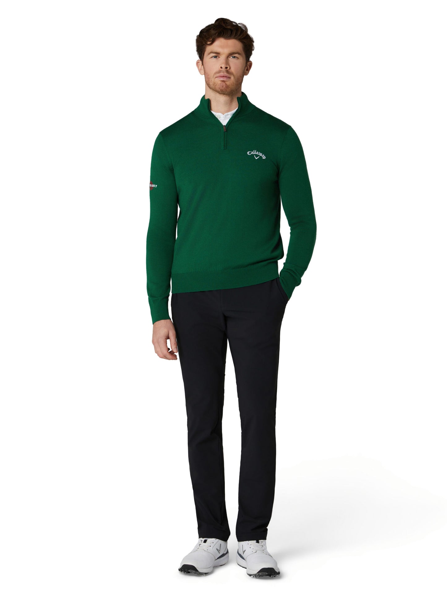 CALLAWAY 1/4 BLENDED MERINO ODYSSEY SWEATER (DEEP GALAPAGOS GREEN)