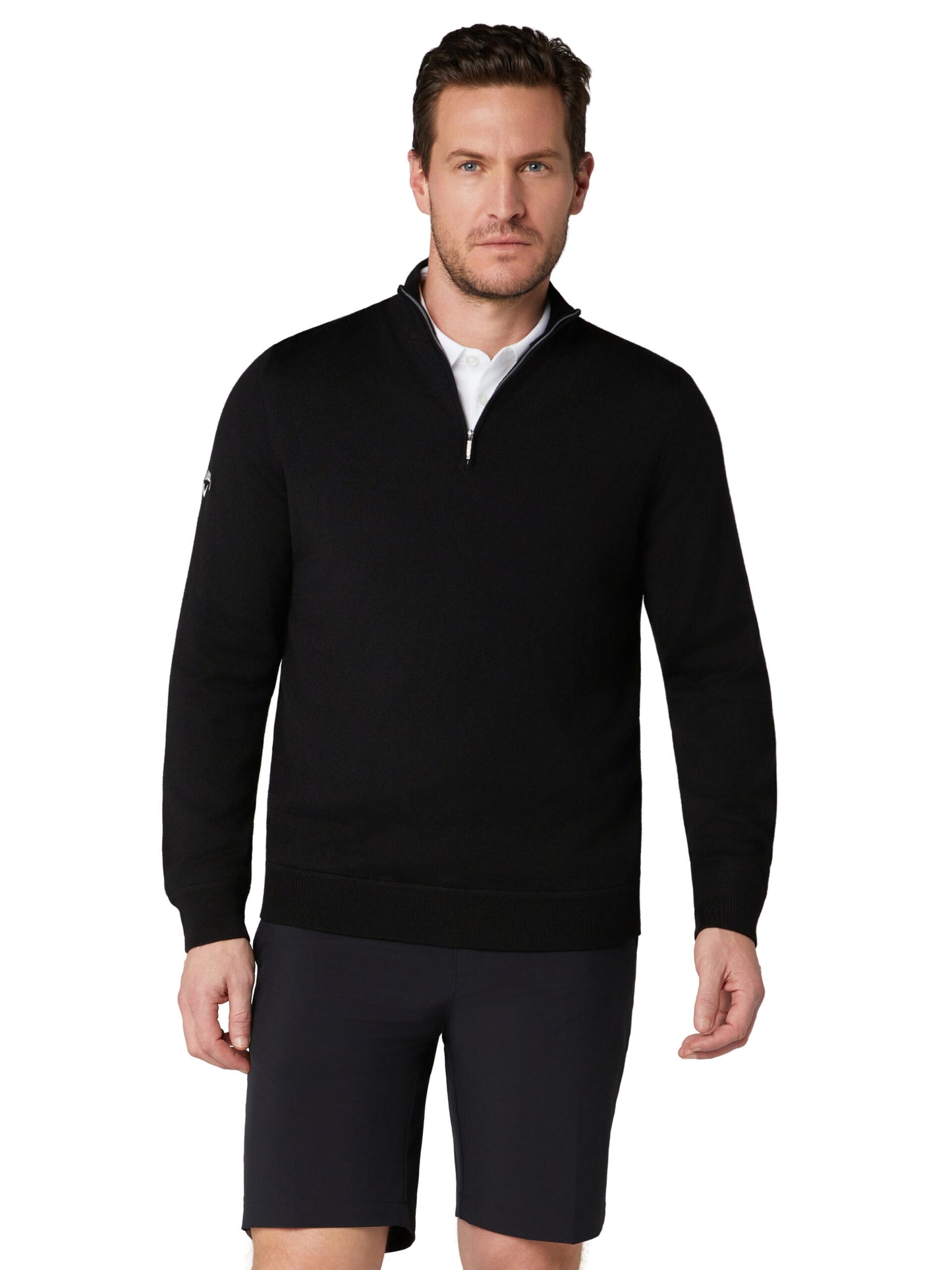 CALLAWAY 1/4 BLENDED MERINO ODYSSEY SWEATER (Black)