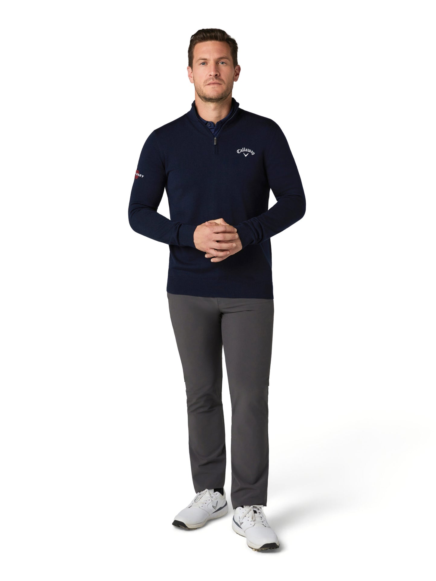 CALLAWAY 1/4 BLENDED MERINO ODYSSEY SWEATER (Navy)