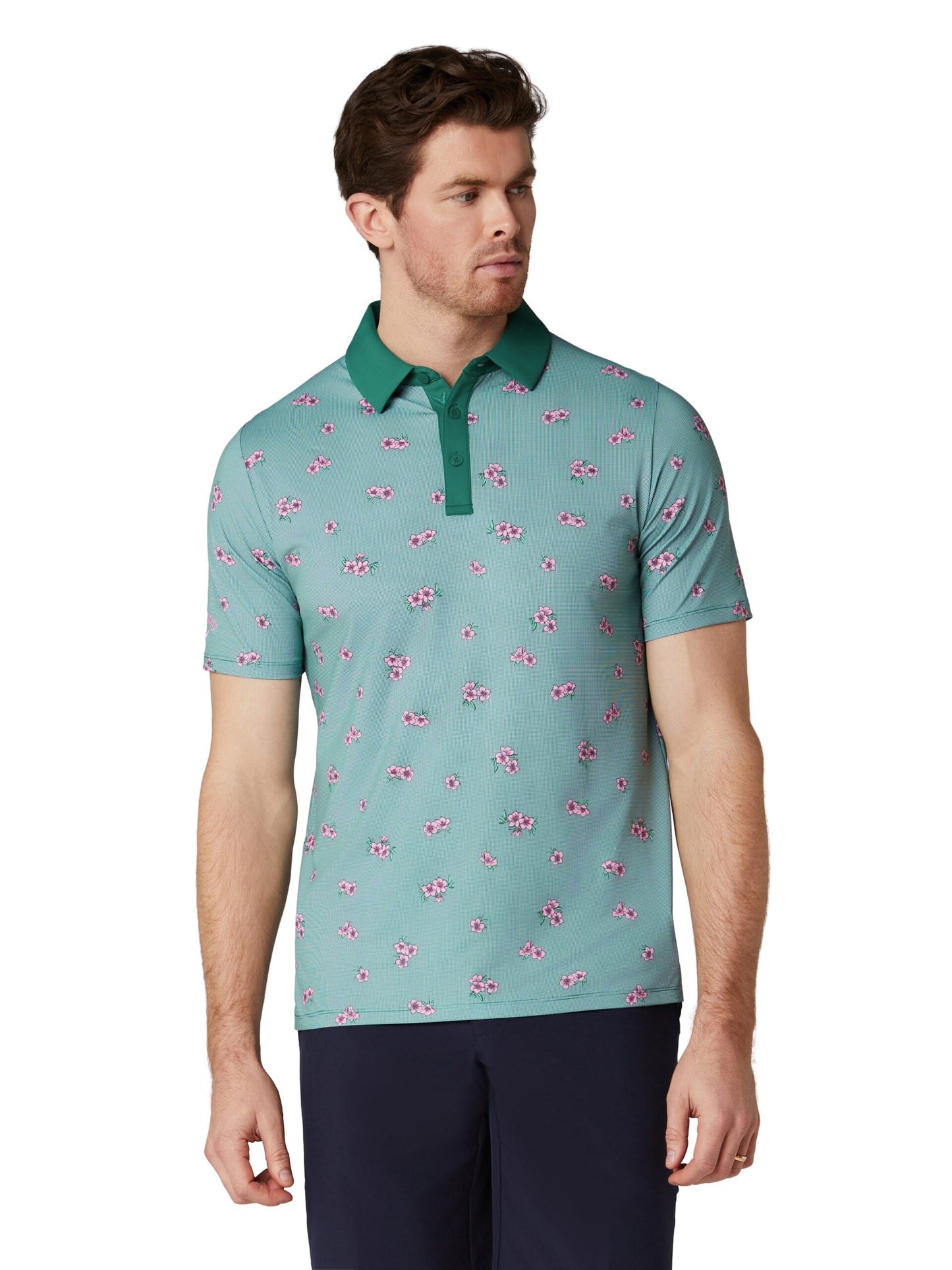 CALLAWAY OPTI-DRI PREMIUM AZALEA GINGHAM PRINT POLO
