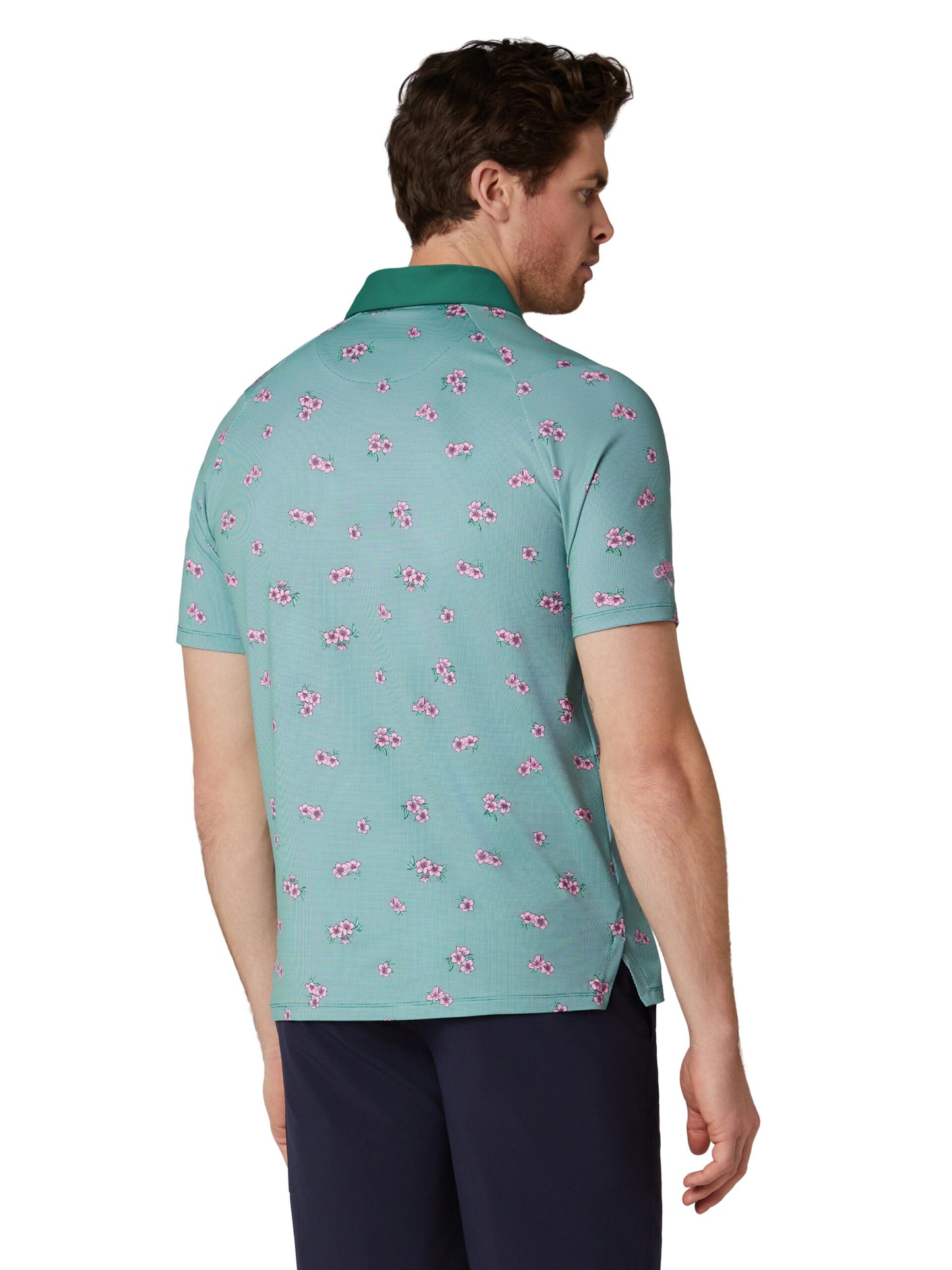 CALLAWAY OPTI-DRI PREMIUM AZALEA GINGHAM PRINT POLO