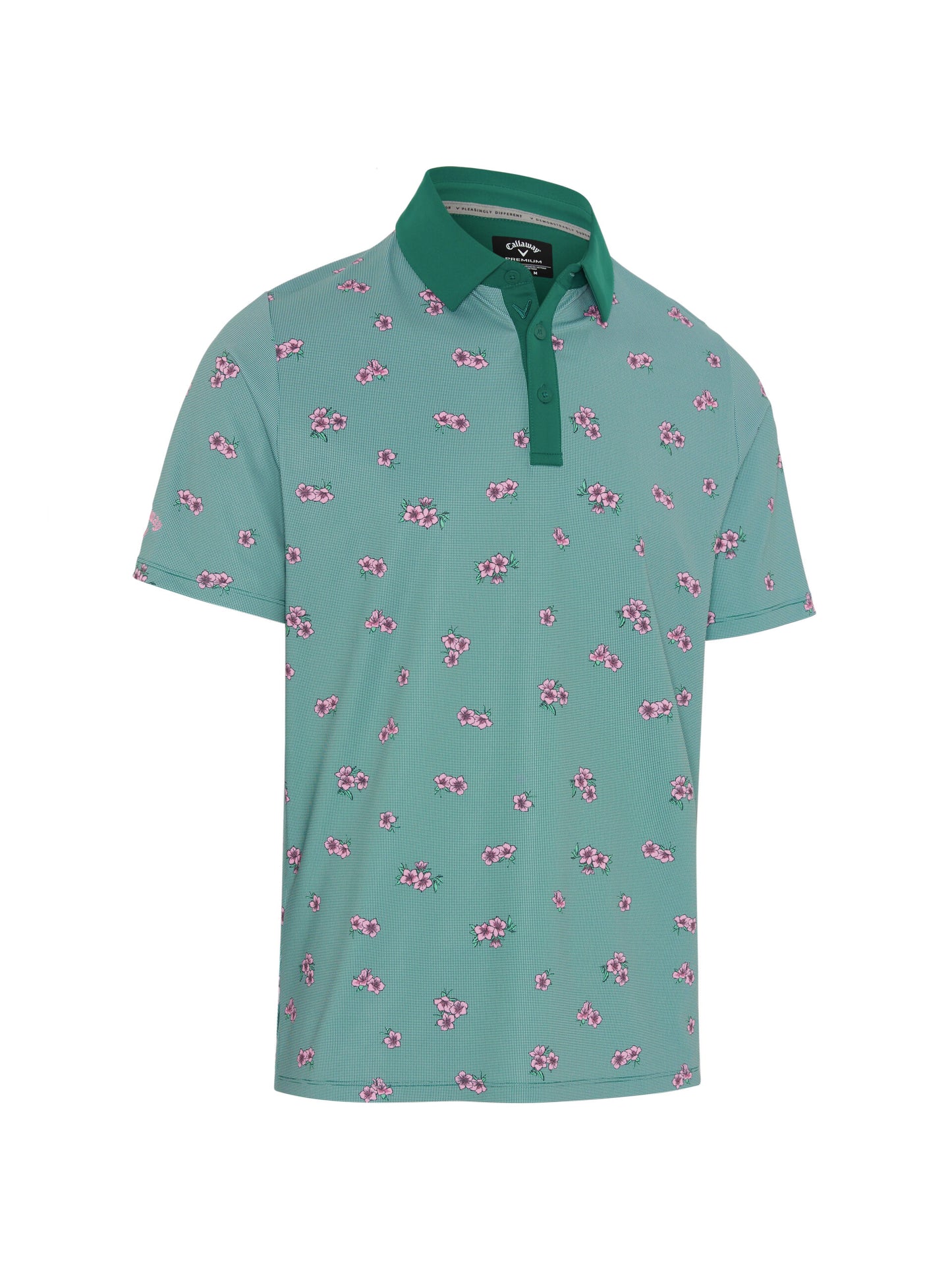 CALLAWAY OPTI-DRI PREMIUM AZALEA GINGHAM PRINT POLO