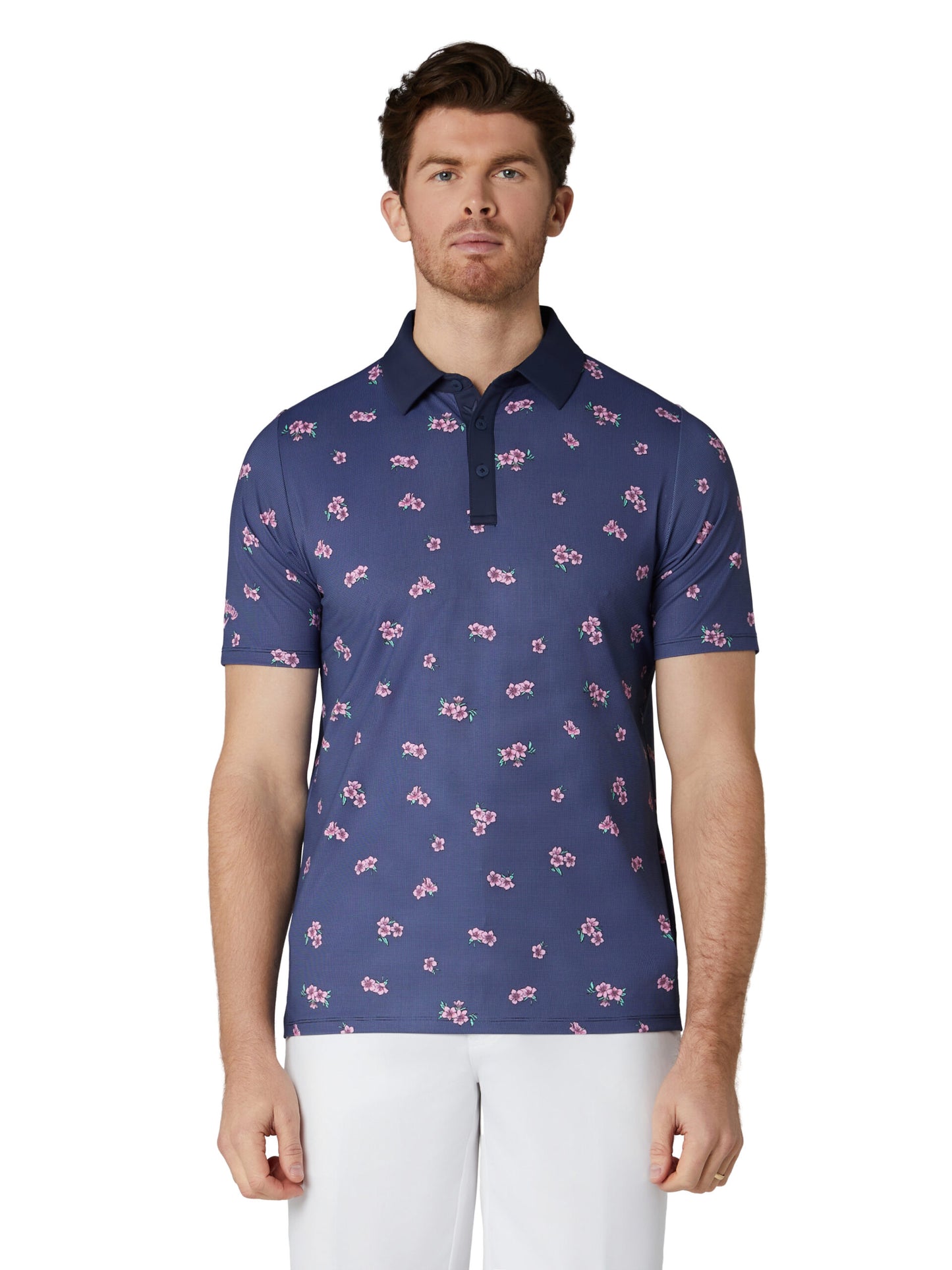CALLAWAY OPTI-DRI PREMIUM AZALEA GINGHAM PRINT POLO
