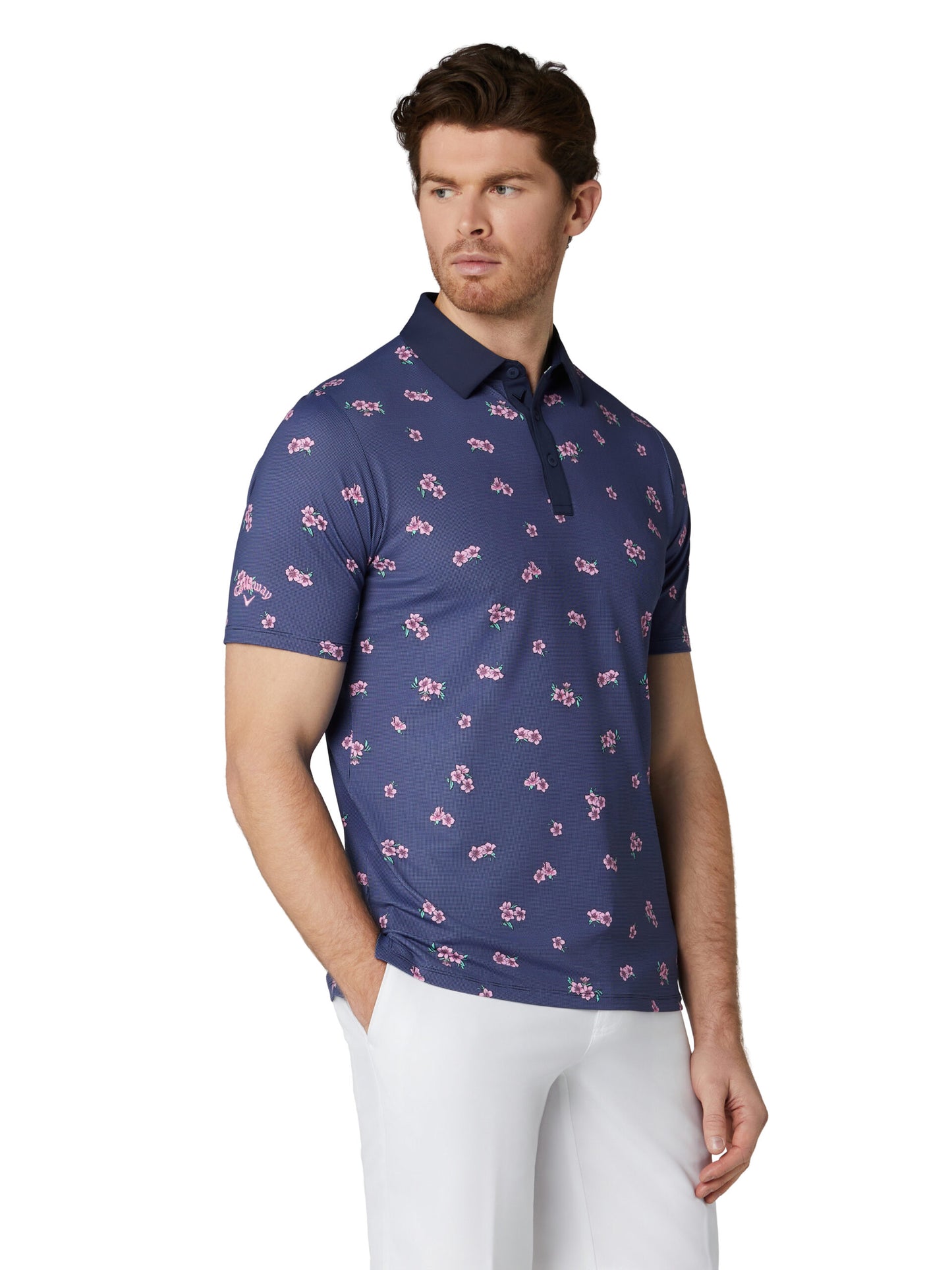 CALLAWAY OPTI-DRI PREMIUM AZALEA GINGHAM PRINT POLO