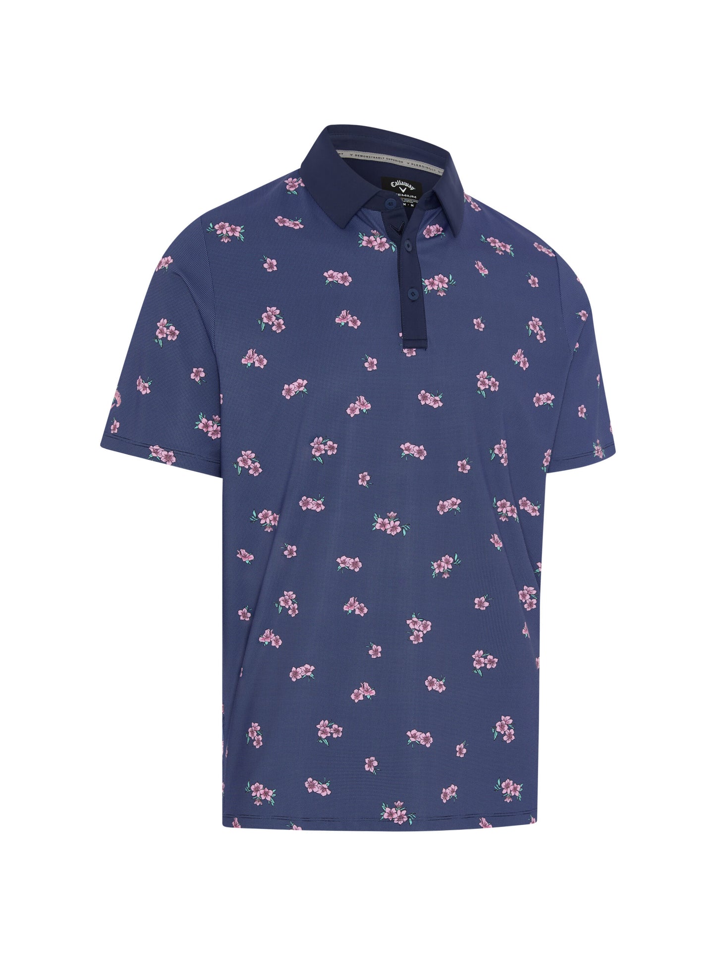CALLAWAY OPTI-DRI PREMIUM AZALEA GINGHAM PRINT POLO