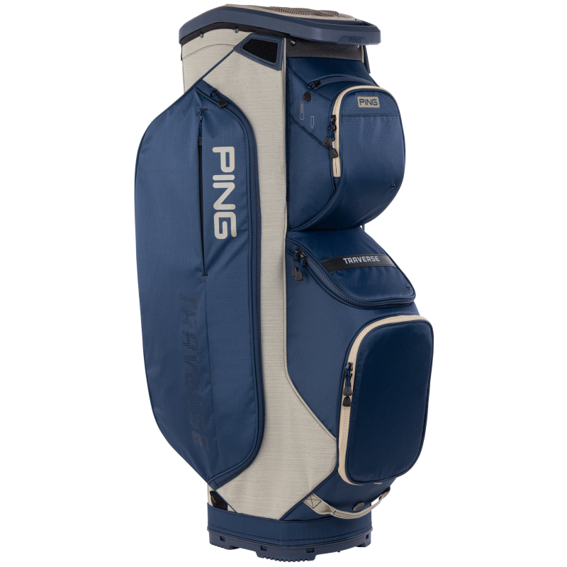 PING Traverse Cart Bag ( Navy/Heather Sand)